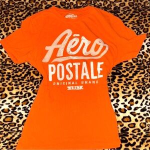 Cute Orange Aeropostale Graphic T-shirt